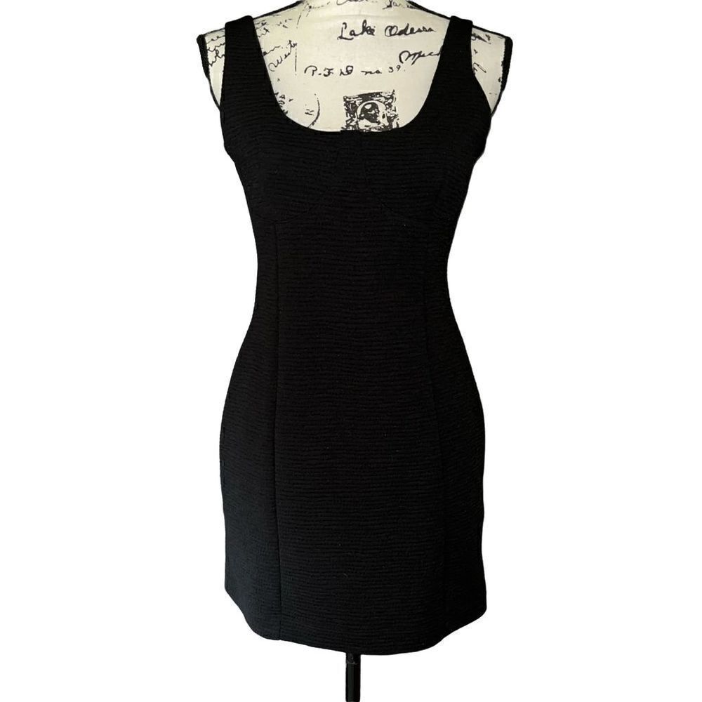 ‎Wild Fable rubbed black bodycon dress small
